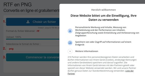 Comment convertir RTF fichiers en ligne en PNG